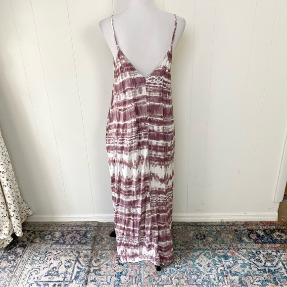 Lulus Yours Tule Mauve Tie Dye Maxi Dress Beachy Boho Sleeveless S/M Pockets - Picture 6 of 15